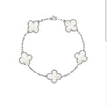 Pulsera Clover Silver White