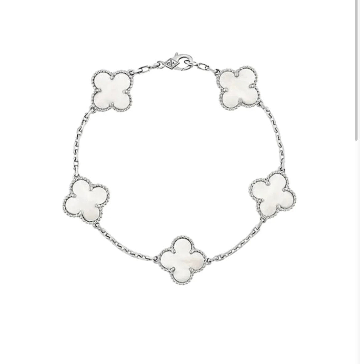 Pulsera Clover Silver White