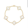 Pulsera Clover White Gold