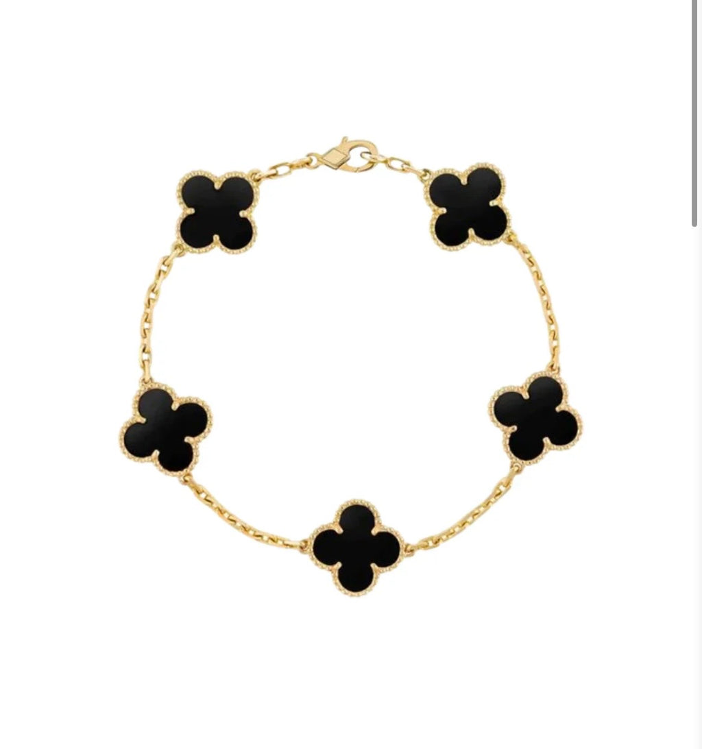Pulsera Clover Black Gold
