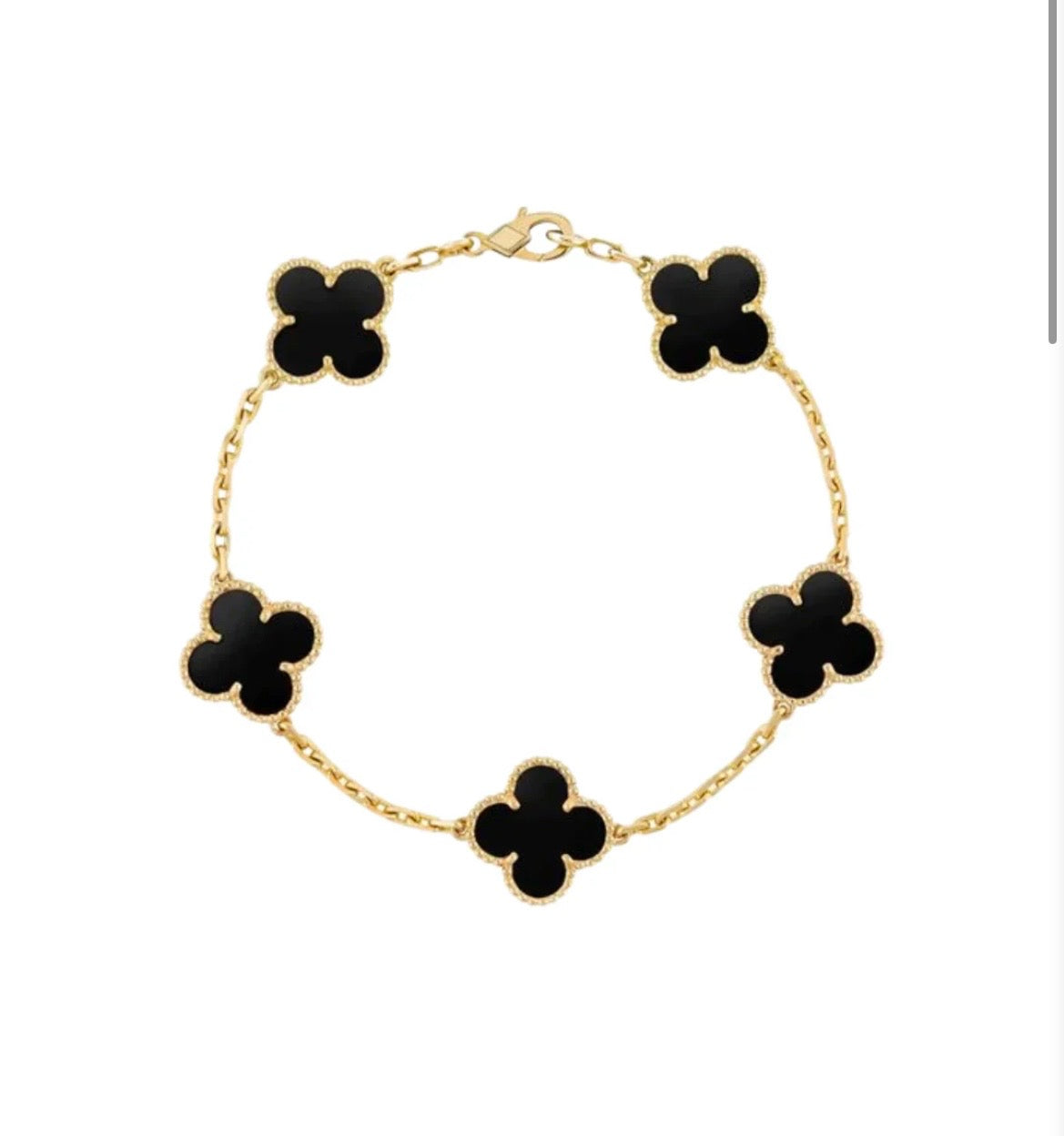 Pulsera Clover Black Gold